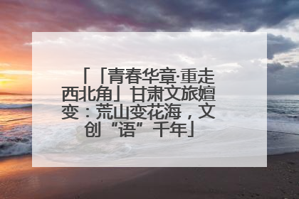 「青春华章·重走西北角」甘肃文旅嬗变：荒山变花海，文创“语”千年