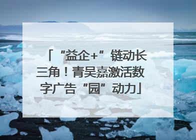 “益企+”链动长三角！青吴嘉激活数字广告“园”动力