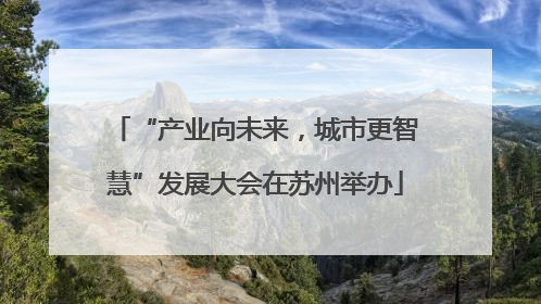 “产业向未来，城市更智慧”发展大会在苏州举办