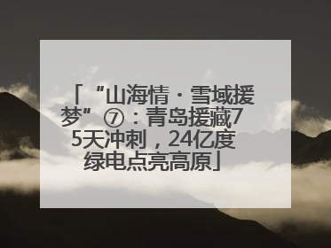 “山海情・雪域援梦”⑦：青岛援藏75天冲刺，24亿度绿电点亮高原