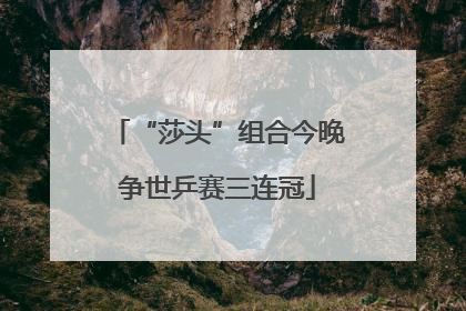 “莎头”组合今晚争世乒赛三连冠