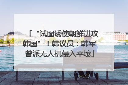 “试图诱使朝鲜进攻韩国”！韩议员：韩军曾派无人机侵入平壤