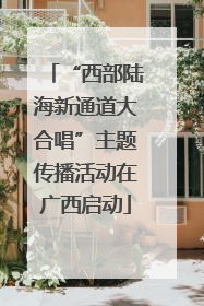 “西部陆海新通道大合唱”主题传播活动在广西启动