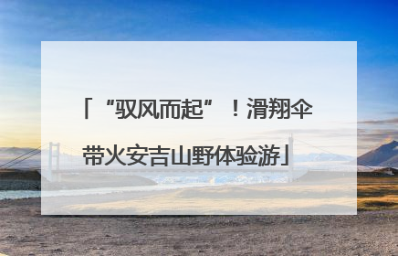 “驭风而起”！滑翔伞带火安吉山野体验游