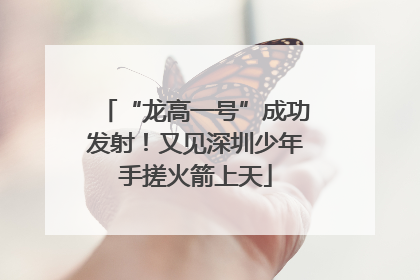 “龙高一号”成功发射！又见深圳少年手搓火箭上天