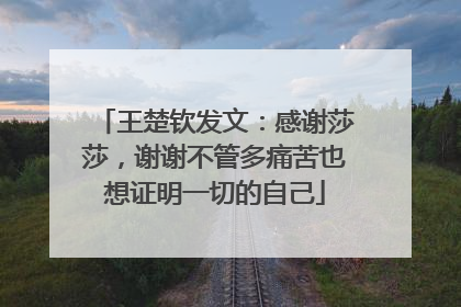 王楚钦发文：感谢莎莎，谢谢不管多痛苦也想证明一切的自己