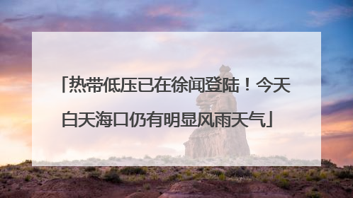 热带低压已在徐闻登陆！今天白天海口仍有明显风雨天气
