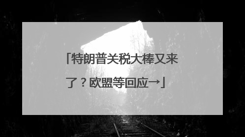 特朗普关税大棒又来了？欧盟等回应→