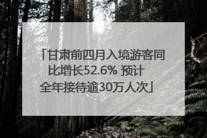 甘肃前四月入境游客同比增长52.6% 预计全年接待逾30万人次