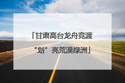 甘肃高台龙舟竞渡“划”亮荒漠绿洲