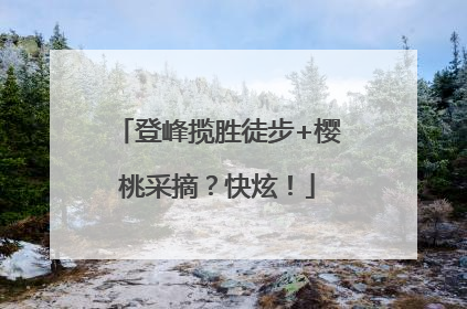 登峰揽胜徒步+樱桃采摘？快炫！