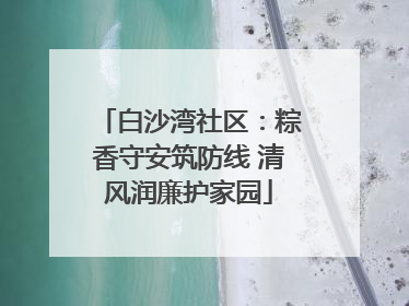 白沙湾社区：粽香守安筑防线 清风润廉护家园