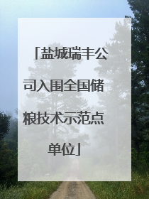 盐城瑞丰公司入围全国储粮技术示范点单位