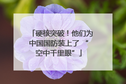 硬核突破！他们为中国国防装上了 “空中千里眼”