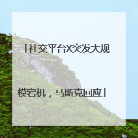 社交平台X突发大规模宕机，马斯克回应