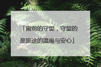 窗前的守望，守望的是旅途的温暖与安心