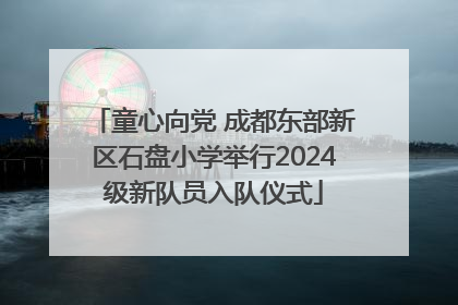 童心向党 成都东部新区石盘小学举行2024级新队员入队仪式