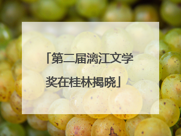 第二届漓江文学奖在桂林揭晓