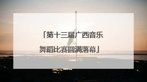 第十三届广西音乐舞蹈比赛圆满落幕