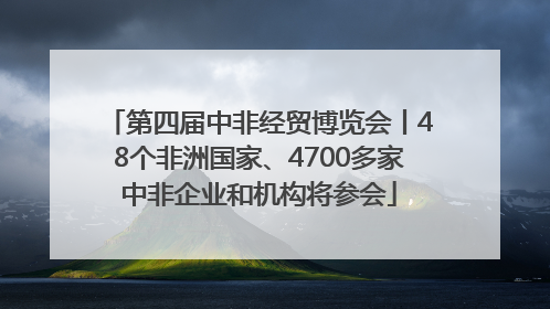 第四届中非经贸博览会丨48个非洲国家、4700多家中非企业和机构将参会