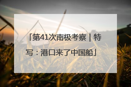 第41次南极考察｜特写：港口来了中国船