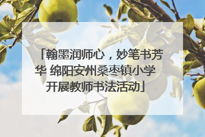 翰墨润师心，妙笔书芳华 绵阳安州桑枣镇小学开展教师书法活动