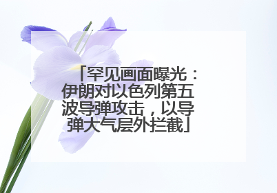 罕见画面曝光：伊朗对以色列第五波导弹攻击，以导弹大气层外拦截