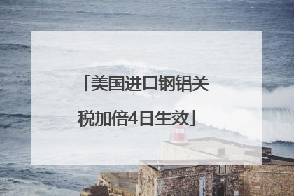 美国进口钢铝关税加倍4日生效