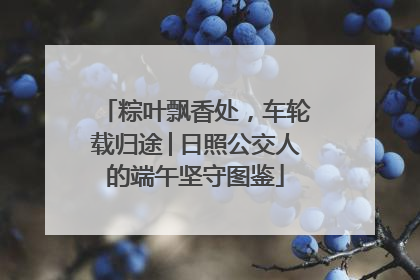 粽叶飘香处，车轮载归途│日照公交人的端午坚守图鉴