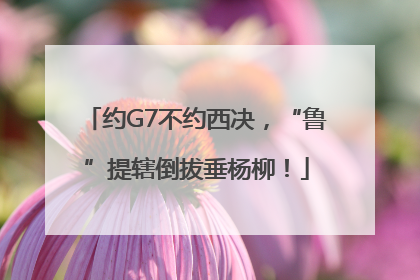 约G7不约西决，“鲁”提辖倒拔垂杨柳！