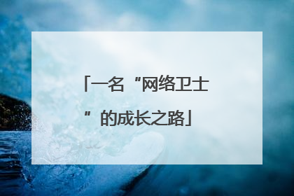 一名“网络卫士”的成长之路