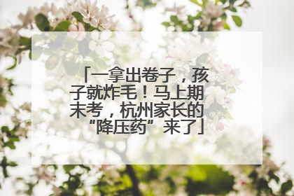 一拿出卷子，孩子就炸毛！马上期末考，杭州家长的“降压药”来了