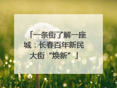 一条街了解一座城：长春百年新民大街“焕新”