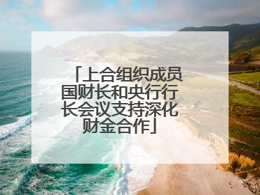 上合组织成员国财长和央行行长会议支持深化财金合作