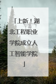 上新！湖北工程职业学院成立人工智能学院
