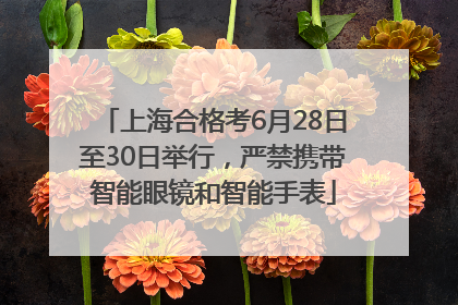 上海合格考6月28日至30日举行，严禁携带智能眼镜和智能手表