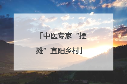 中医专家“摆摊”宜阳乡村