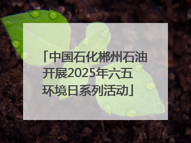 中国石化郴州石油开展2025年六五环境日系列活动