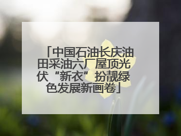 中国石油长庆油田采油六厂屋顶光伏“新衣”扮靓绿色发展新画卷