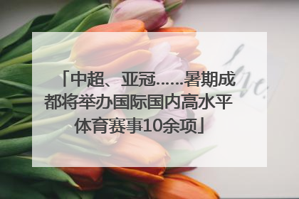 中超、亚冠……暑期成都将举办国际国内高水平体育赛事10余项