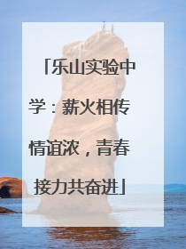 乐山实验中学：薪火相传情谊浓，青春接力共奋进