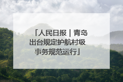 人民日报｜青岛出台规定护航村级事务规范运行