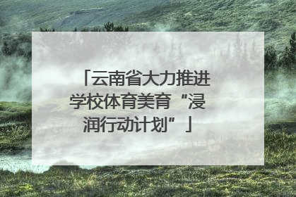 云南省大力推进学校体育美育“浸润行动计划”