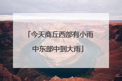 今天商丘西部有小雨 中东部中到大雨