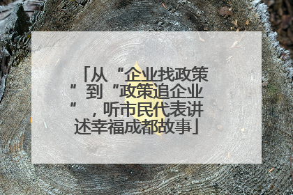 从“企业找政策”到“政策追企业”，听市民代表讲述幸福成都故事