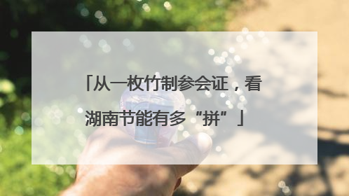 从一枚竹制参会证，看湖南节能有多“拼”