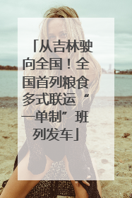 从吉林驶向全国！全国首列粮食多式联运“一单制”班列发车