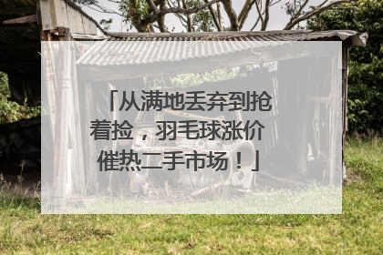 从满地丢弃到抢着捡，羽毛球涨价催热二手市场！