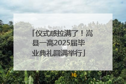 仪式感拉满了！嵩县一高2025届毕业典礼圆满举行