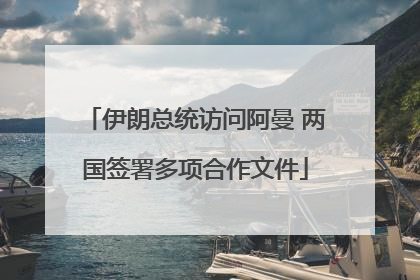 伊朗总统访问阿曼 两国签署多项合作文件